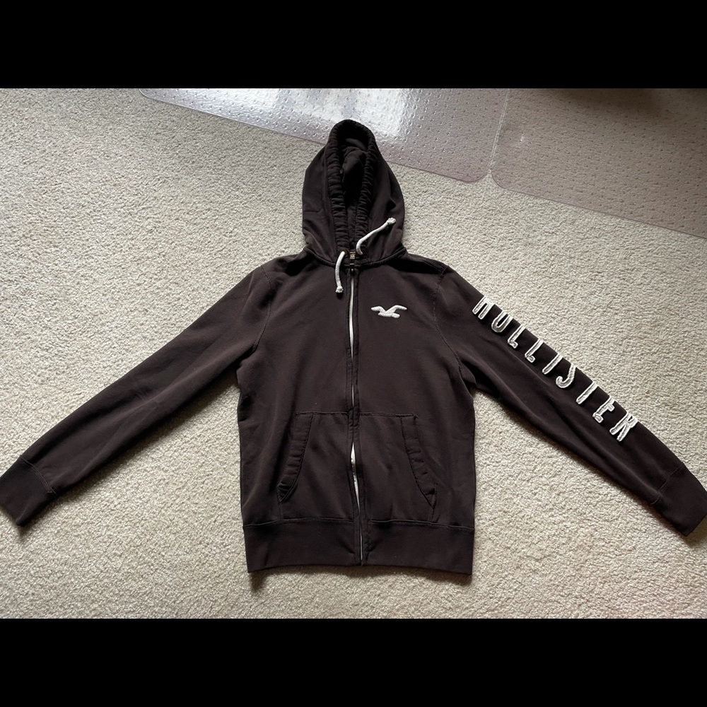 Brown Hollister Zip-Up Hoodie Men’s size L